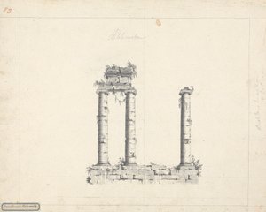Ionisk tempel Ptolmeta af James Bruce