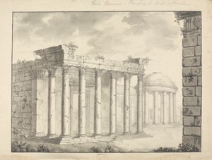 Uidentificeret tempel Faustana (?) af James Bruce