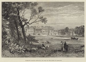Hamilton Palace, Skotland, sæde for hertugen af Hamilton