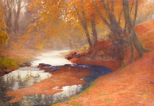 Efterårsscene (akvarel)