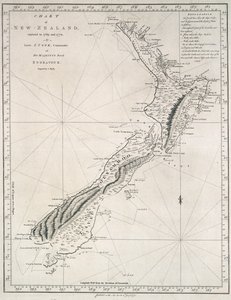 Kort over New Zealand, udforsket i 1769 og 1770 af løjtnant J. Cook, kommandør på His Majesty