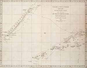 Kort over opdagelser gjort i det sydlige Stillehav på hans majestæts skib 
