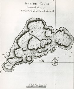 Påskeøen fra Travel Atlas af James Cook