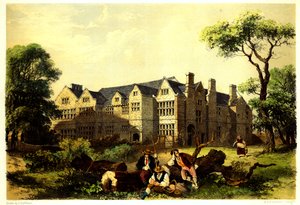Sawston Hall, Cambridgeshire, 1848 af James Dafforne