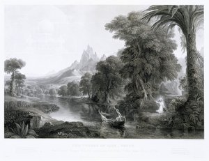 Livets rejse - Ungdom, ca. 1855 (gravering) af James David Smillie