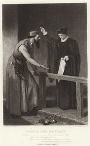 Portia og Shylock, Købmanden i Venedig, Akt IV, Scene I