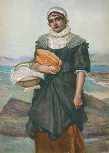En fransk fiskerpige, c1890, 1906. af James Dromgole Linton