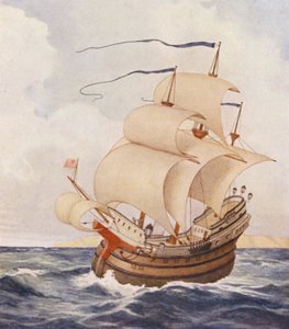 Shakespeares Købmanden i Venedig: Antonios Argosy (farvelitografi) af James Dromgole Linton