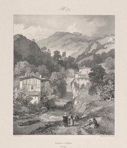 Vandfaldene i Thiers, Auvergne af James Duffield Harding