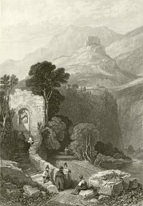 Klosteret Il Santo Cosimato, Tivoli, nær Rom af James Duffield Harding