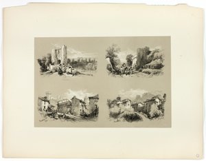 Frejus, Beaucaire, Chateau, fra Picturesque Selections af James Duffield Harding