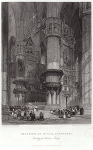 Interiør af Milanos katedral af James Duffield Harding