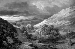 Napoleon Bonapartes grav, øen St. Helena, 1824.