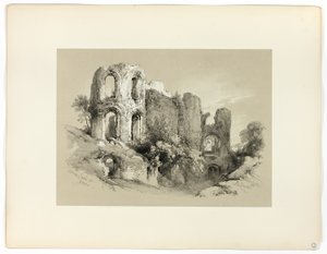 Romerske bade ved Treves, fra maleriske udvalg af James Duffield Harding