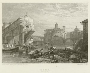 Rom, Ponte Rotti af James Duffield Harding