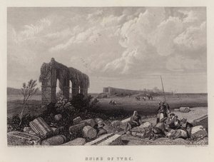Ruins of Tire (farve litho) af James Duffield Harding