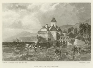 Slottet i Chillon af James Duffield Harding