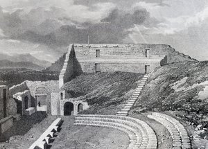 Tragisk Teater, 1828 af James Duffield Harding
