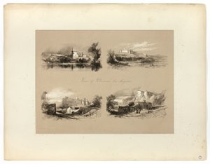 Udsigt over Villeneuve les Avignon fra maleriske udvalg af James Duffield Harding