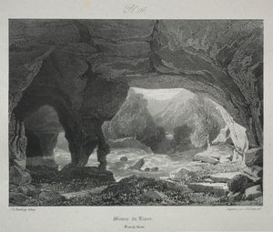 Maleriske og romantiske rejser i det gamle Frankrig. Franche-Comté: Lisonens kilde af James Duffield Harding