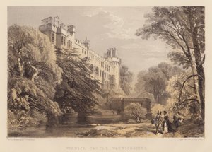 Warwick Castle, Warwickshire (akvatint) af James Duffield Harding
