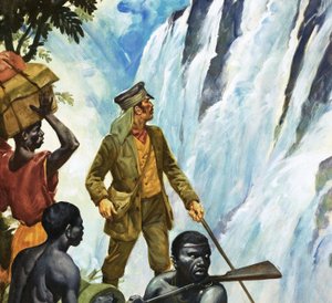 David Livingstone opdager Victoria Falls af James Edwin McConnell