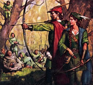 Robin Hood og jomfru Marian af James Edwin McConnell