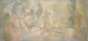 Badende piger (buede og bølgende linjer) 1911 (olie på lærred) af James Ensor