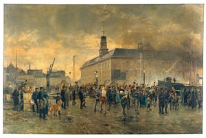 Belgiske emigranter (olie på lærred) af James Ensor