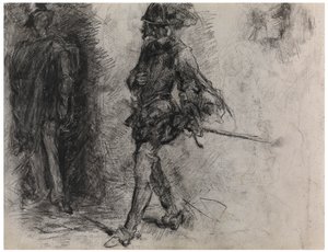 Don Quijote (indeholder på papir) af James Ensor