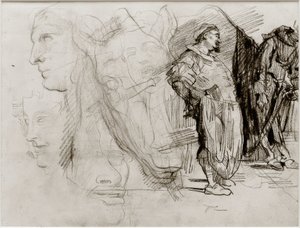 Don Quijote og hestehoved af James Sidney Ensor