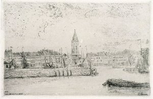 Udsigt over Oostende mod øst af James Ensor
