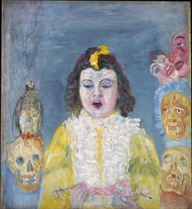 Pige med masker (Første kommunion) af James Ensor
