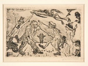 La col?re (Wrath), fra porteføljen Les p?ch?s capitaux (Dødssynderne) af James Ensor