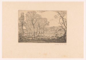 Landskab med poppel ved vandet La mare aux peupliers af James Ensor