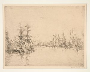 The Main Dock, Oostende (The Main Dock, Oostende) af James Ensor