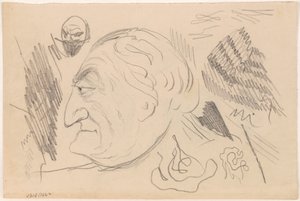 Mand set i profil af James Ensor