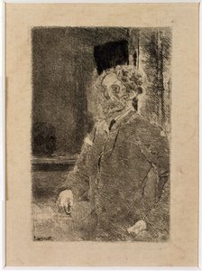 Mit portræt med dødningehoved af James Ensor