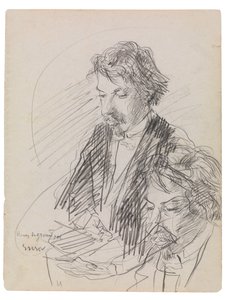 Portræt af kunstneren Henry De Groux, ca. 1883 (conte crayon på papir)