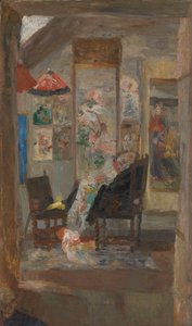 Skelet betragter chinoiserier af James Ensor