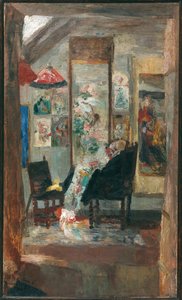 Skeleton ser på kinoserier, 1885. af James Ensor