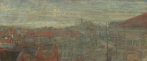 Udsigt over Phnosia. Lysende bølger og vibrationer af James Ensor