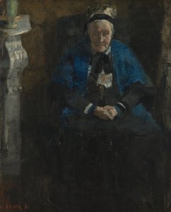 Kvinde med blåt sjal af James Ensor