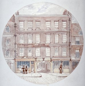 22 og 23 Farringdon Street, City of London, c1855.