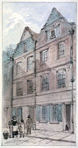Huse i Blackhorse Alley, Fleet Street, City of London, 1850