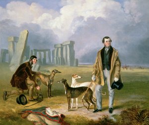 Charles Randell med greyhounds, 1849