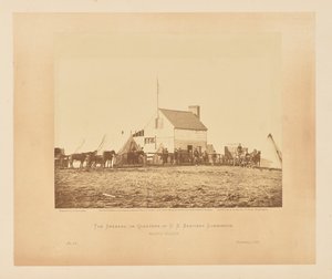 The Shebang, eller boligerne for U. S. Sanitary Commission, Brandy Station af James Gardner