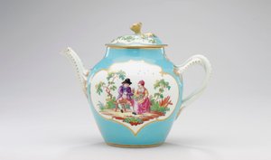 Worcester tekande og låg, ca. 1770