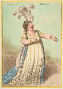 En Bravura Air. Mandane, 22. december 1801. af James Gillray