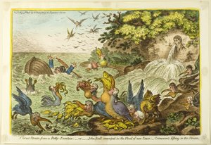 En stor strøm fra et smukt springvand af James Gillray